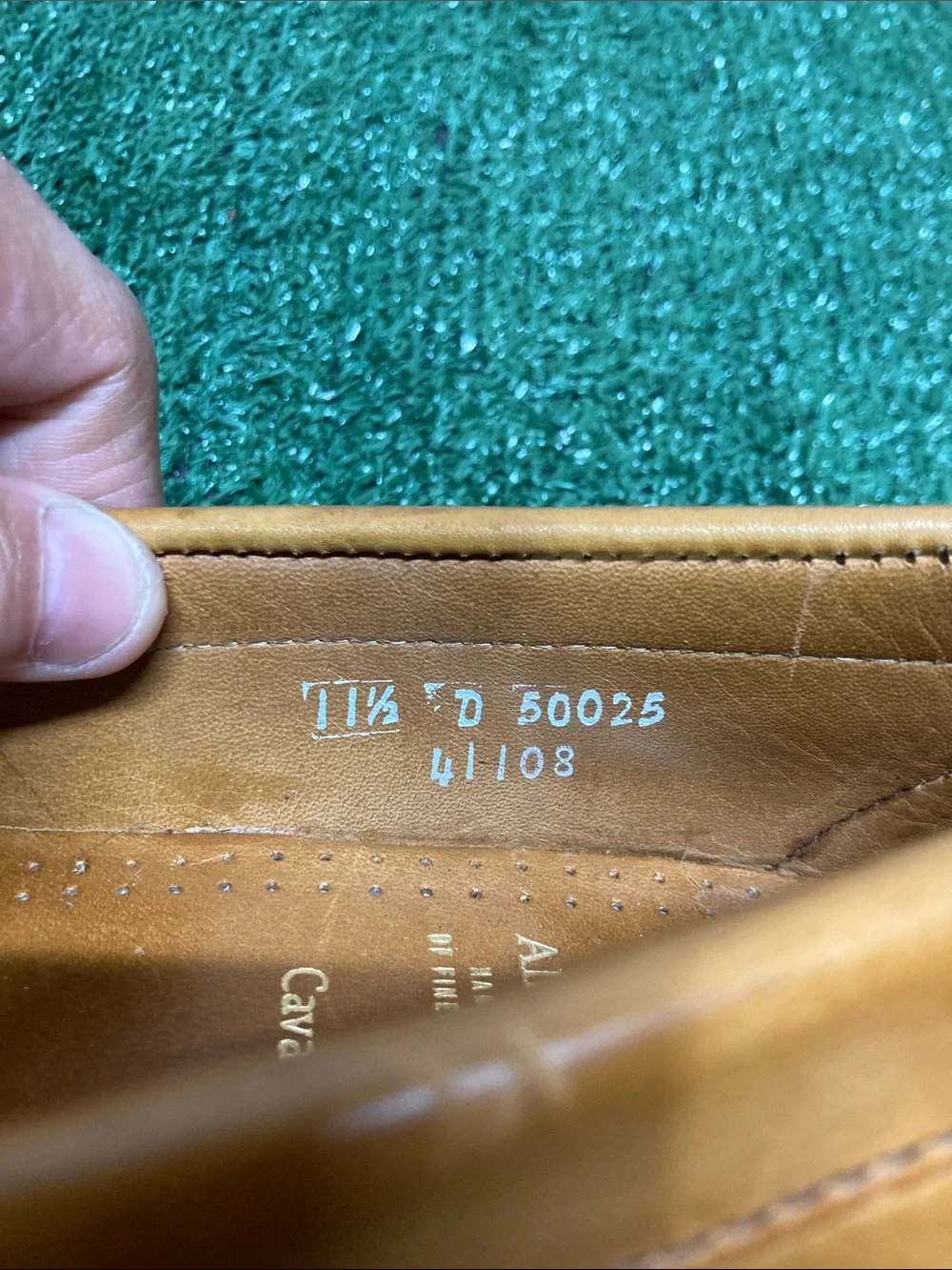 Men's Allen Edmonds Tan Leather Cavanaugh Penny Loafers sz 11.5 (OKPM-09-027)